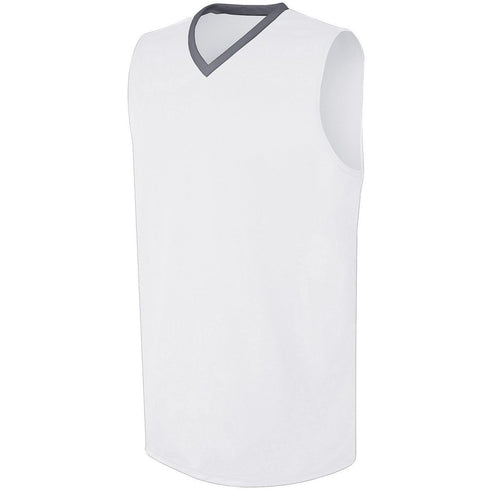 Russell Athletic Youth Transition Jersey (332371-C), Color 'White/Graphite'